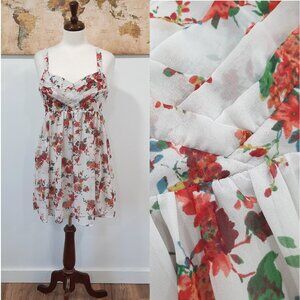 Vtg Y2K sundress w/ lace racerback - Papaya brand